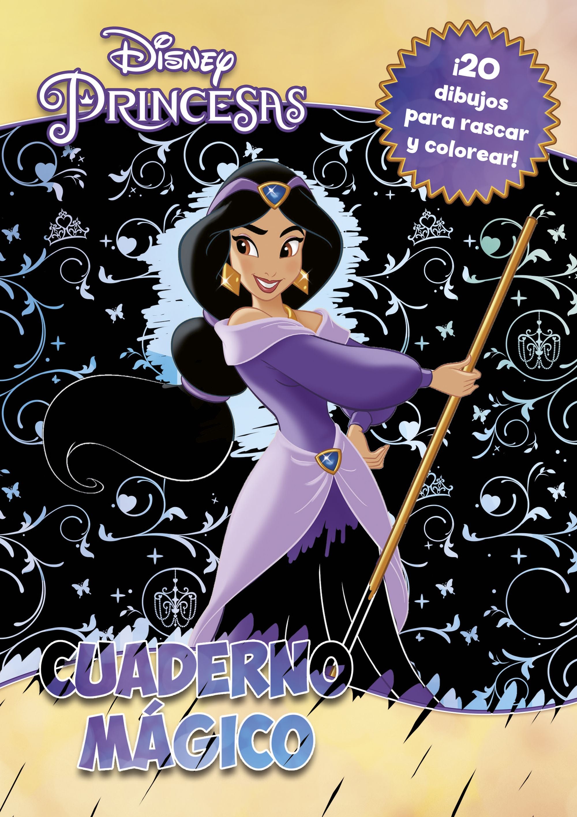 Princesas. Cuaderno Mágico: 20 Dibujos para Rascar y Colorear