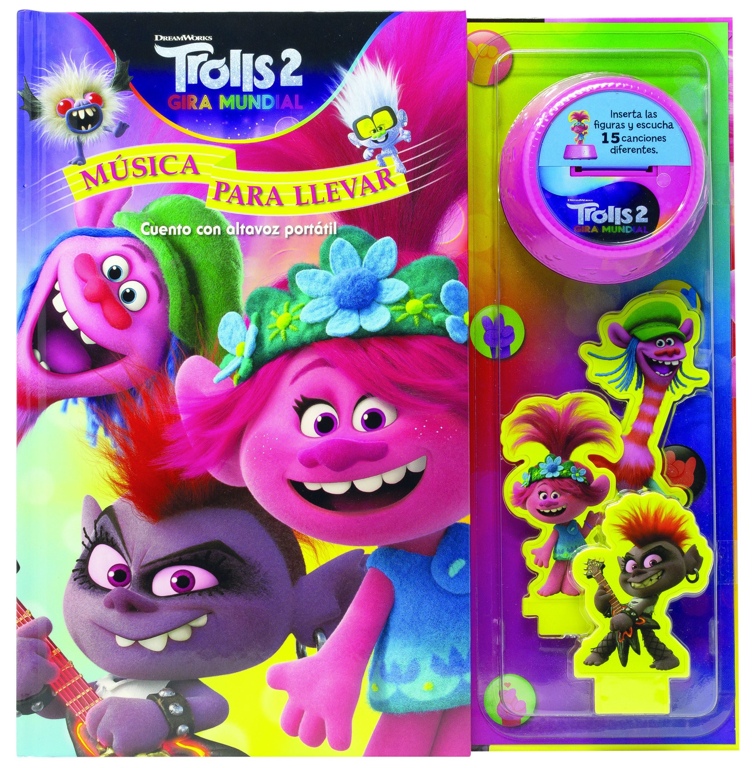 Trolls 2. Música para llevar: Cuento con altavoz portátil. Dreamworks (Planeta Junior) 9788408217596 Imagen principal del producto