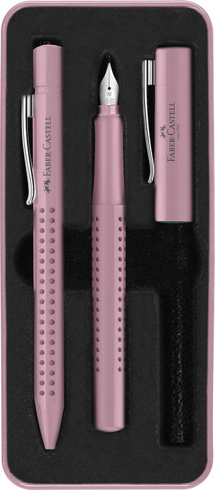 ✅ JUEGO BOLIGRAFO + PLUMA FABER CASTELL GRIP HARMONY SOMBRA ROSA Imagen secundaria del producto