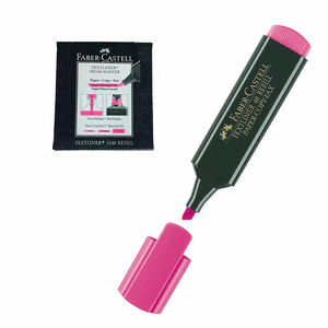 ✅ ROTULADOR SUBRAYADOR MARCADOR FLUORESCENTE TEXTLINER FABER-CASTELL ROSA, CAJA 10 UD. Imagen principal del producto