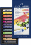 ✅ TIZAS PASTEL BLANDO FABER CASTELL 12 COLORES SURTIDOS