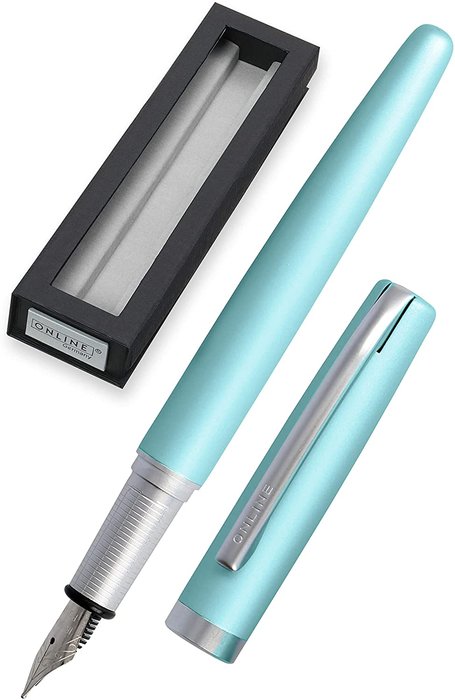 ✅ PLUMA ELEGANZA TURQUESA SATIN Imagen principal del producto