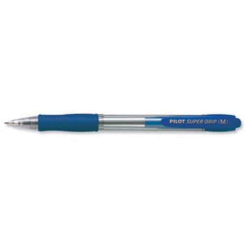 ✅  BOLIGRAFO PILOT SUPERGRIP AZUL CAJA 12 UNIDADES