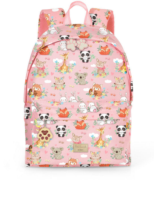 MOCHILA ESCOLAR PETS FRIENDS WOODLAND ROSA Imagen principal del producto