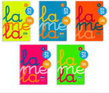 Bloc Lamela Fº fluor, espiral PP 80 hojas Cuadrícula 5mm 90g Pack 5 cuadernos - 8412855116836