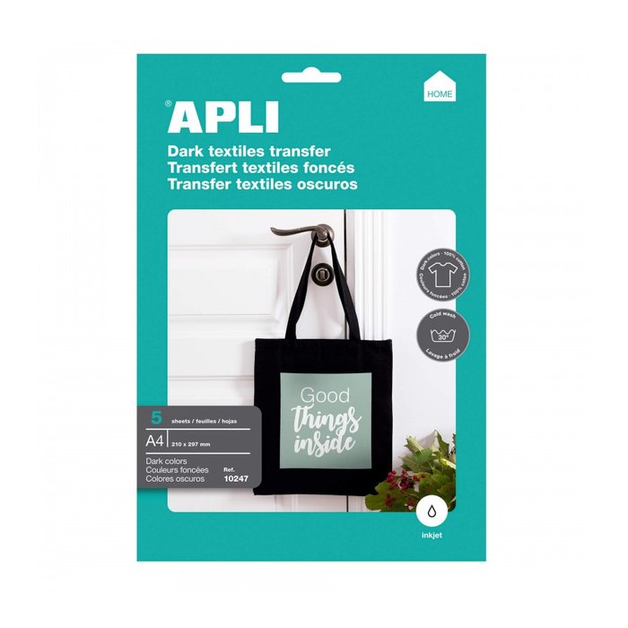 ✅ PAPEL TRANSFER A4 PRENDAS DE COLOR 5 HOJAS Imagen principal del producto