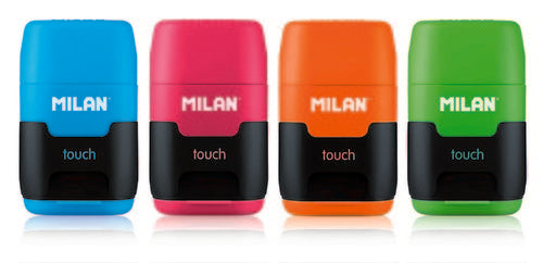 ✅ SACAPUNTAS CON DEPÓSITO Y BORRADOR MILAN COMPACT TOUCH CAJA DE 16 UNIDADES Imagen secundaria del producto
