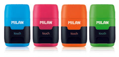 ✅ SACAPUNTAS CON DEPÓSITO Y BORRADOR MILAN COMPACT TOUCH CAJA DE 16 UNIDADES