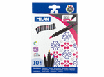 ✅ ROTULADOR MILAN PUNTA PINCEL 10 COLORES SURTIDOS Imagen principal del producto
