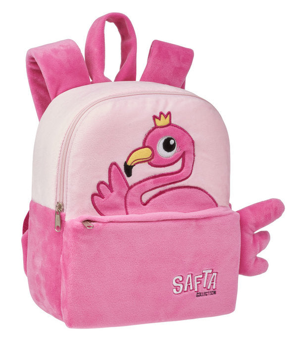 MOCHILA PELUCHE GUARDERÍA SAFTA PRE-ESCOLAR FLAMENCO