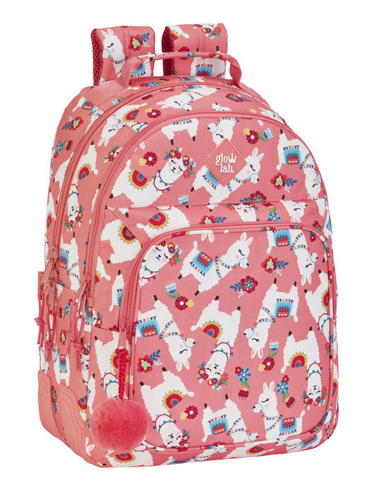 MOCHILA DOBLE CON CANTONERAS ADAPTABLE CARRO GLOWLAB LLAMAS Imagen principal del producto