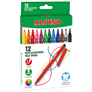 ✅ ROTULADOR ALPINO 12 COLORES SURTIDOS 2022 Imagen principal del producto