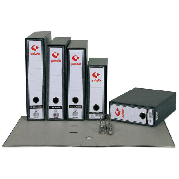 ► ARCHIVADOR FOLIO NEGRO JASPEADO ECOCLASIC - CAJA 25 UNIDADES Imagen principal del producto