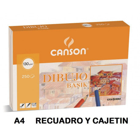 LAMINA DIBUJO BASIK A4 130GR C/RECUADRO Y CAJETÍN Imagen principal del producto