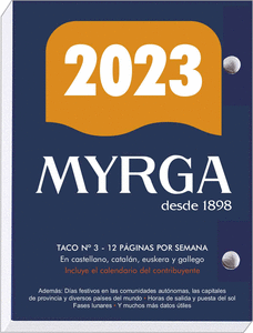 TACO CALENDARIO MYRGA SOBREMESA Nº3 2023 Imagen principal del producto