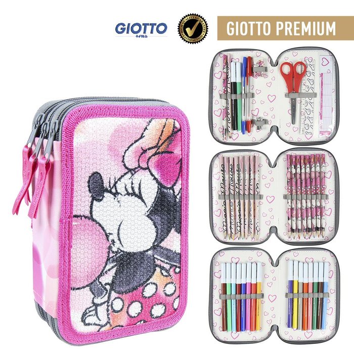 ► PLUMIER TRIPLE GIOTTO PREMIUM LENTEJUELAS MINNIE Imagen principal del producto