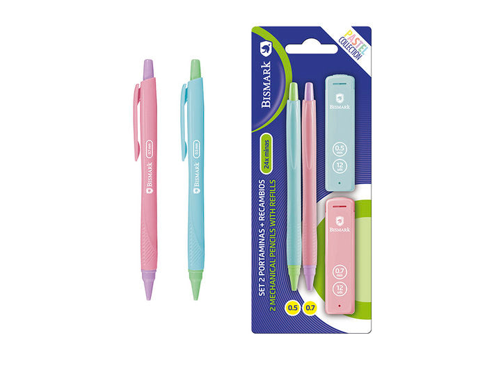 ✅ SET 2 PORTAMINAS PASTEL + 2 CAJAS DE MINAS Imagen principal del producto