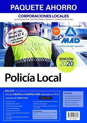 Paquete Ahorro Policía Local de Corporaciones Locales. Imagen principal del producto