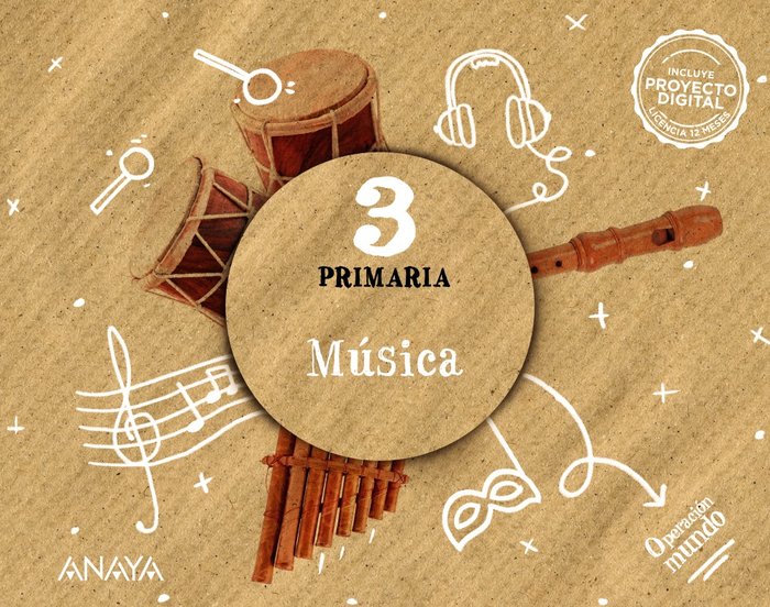 ✅MÚSICA 3º EDUCACIÓN PRIMARIA OPERACIÓN MUNDO - 9788414301586 Imagen principal del producto