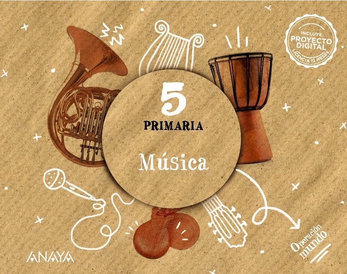 ✅ MÚSICA 5º EDUCACION PRIMARIA OPERACIÓN MUNDO - 9788414304334 Imagen principal del producto