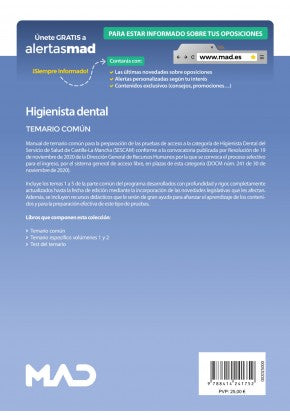 TEMARIO COMÚN HIGIENISTA DENTAL SESCAM CONVOCATORIA 2020 Imagen secundaria del producto