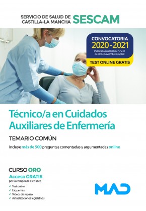 TEMARIO COMÚN AUXILIAR ENFERMERÍA SESCAM CONVOCATORIA 2020 Imagen principal del producto
