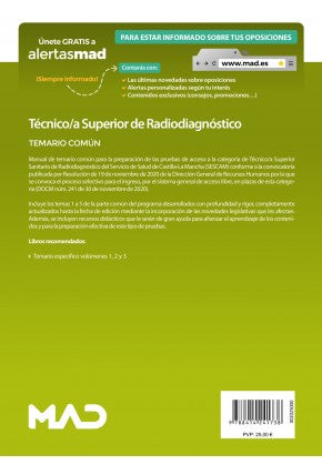 TEMARIO COMÚN TECNICO DE RADIODIAGNOSTICO SESCAM CONVOCATORIA 2020 Imagen secundaria del producto